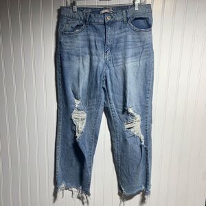 SO High Rise‎ Straight Distressed Ripped Jeans Women's Size 13 / 31W  High Rise